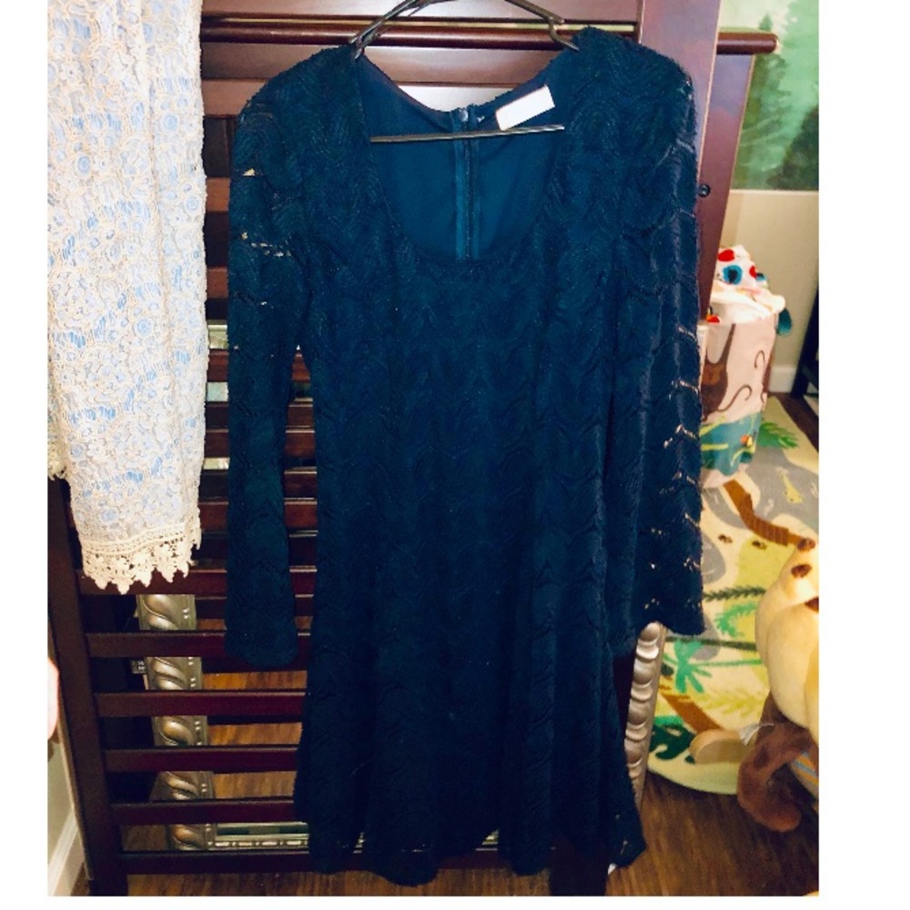 EUC blue lace Altar’d State dress : size S